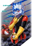 2026 absurd_res anthro black_latex black_sclera blue_body blue_eyes blue_fur blue_highlights blush bodysuit bulge_fondling canid canine clothed clothed_anthro clothed_male clothing david_(davidylego) davidylego dialogue drone dronesuit dronification english_text fool's_hat fox fur gloves hair handwear hat headgear headwear hi_res highlights_(coloring) latex latex_bodysuit latex_clothing latex_mask latex_skinsuit lock_bulge male mammal mask multicolored_body multicolored_fur multicolored_hair null_bulge permanent_smile red_latex skinsuit solo tail text tight_clothing two_tone_body two_tone_fur two_tone_hair white_body white_fur white_hair yellow_clothing yellow_gloves yellow_handwear yellow_latex