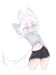 2026 absurd_res animal_humanoid athletic_wear black_gym_shorts blush blush_lines bottomwear breasts canid canid_humanoid canine canine_humanoid clothed clothed_female clothed_humanoid clothing cropped_sweater eyebrow_through_hair eyebrows eyelashes face_blush female female_humanoid flesh_fang fluffy fluffy_tail fox_humanoid gym_bottomwear gym_shorts hair hi_res humanoid inner_ear_fluff kanpainiki_(tenma) looking_at_viewer mammal mammal_humanoid medium_breasts medium_hair midriff navel neutral_expression not_furry olvidadizoo phase_connect portrait shorts simple_background slim_female slim_humanoid small_waist solo sweater tail tenma_maemi thick_thighs three-quarter_portrait topwear translucent translucent_hair tuft vtuber white_background white_clothing white_ears white_eyebrows white_eyelashes white_eyes white_hair white_inner_ear_fluff white_sweater white_tail white_topwear