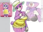 2026 animal_crossing anthro bear biped bra breasts cleavage close-up closed_smile clothed clothed_anthro clothed_female clothing curvy_figure digital_drawing_(artwork) digital_media_(artwork) dress facial_markings female female_anthro freckled_face freckles front_view fully_clothed fully_clothed_anthro fully_clothed_female fur fur_tuft gloves_(marking) green_eyes head_markings head_tuft hi_res kinokonunko looking_at_viewer mammal markings megan_(animal_crossing) monotone_body monotone_fur mouth_closed muzzle_(marking) nintendo open_mouth pose purple_body purple_fur reference_image scut_tail shaded short_tail simple_background slightly_chubby slightly_chubby_anthro slightly_chubby_female smile soft_shading solo summer_hat sundress tail tongue tongue_out tuft underwear white_background yellow_clothing yellow_dress