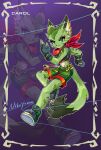 2025 absurd_res anthro boots carol_tea clothed clothing felid feline felis female footwear freedom_planet galaxytrail gloves handwear hi_res looking_at_viewer mammal nikoyosan scarf shoes signature solo text wildcat