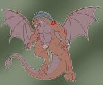2016 3_toes 5_fingers anthro arm_markings biped black_eyebrows blue_hair brown_body brown_claws brown_skin brown_tail cheek_spikes claws closed_frown digital_drawing_(artwork) digital_media_(artwork) dragon english_description erection european_mythology eyebrows facial_markings facial_spikes fangs feather_hair feathers featureless_chest feet finger_claws fingers flat_colors flying forked_tongue frown full-length_portrait furrowed_eyebrows genitals green_background green_eyes grey_body grey_membrane grey_penis grey_scales grey_spikes grey_tail grey_wings grosspotoo hair head_markings long_hair long_tail long_tongue male markings membrane_(anatomy) membranous_wings mouth_closed multicolored_body mythological_creature mythological_scalie mythology nude nude_anthro nude_male outline pecs penile_spines penis pink_tongue portrait pseudo_hair pupils red_markings scales scalie simple_background slightly_chubby slightly_chubby_anthro slightly_chubby_male slit_penis slit_pupils solo spikes spikes_(anatomy) tail teeth thick_thighs toe_claws toes tongue two_tone_tail western_dragon white_claws white_outline winged_dragon wings