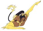 2026 acting_like_a_cat animal_humanoid bleach_(series) breasts cat_humanoid dark_body dark_skin eyes_closed feet felid felid_humanoid feline feline_humanoid female hair humanoid licking mammal mammal_humanoid nude one_leg_up ponytail purple_hair raised_leg self_lick sitting solo tongue tongue_out wanderjegson yoruichi_shihoin