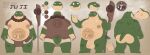 3_toes 4_fingers absurd_res amphibian anthro anus backsack balls bamboo beads belly chinese_text feet fingers foreskin frog genitals green_body hi_res ju_ji_(reptilligator) male melee_weapon model_sheet nipples oar overweight overweight_male penis polearm prayer_beads reptilligator spear tan_belly text toes vein veiny_penis weapon