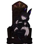 alpha_channel anthro anwa_(etastyn11) black_hair bulge bulge_under_clothes catholicism chair chair_position christian_cross christian_symbol christianity clothed clothing cross crossed_legs demon etastyn11 fangs footwear from_behind_position fur furniture glistening glistening_body gloves glowing glowing_eyes hair handwear hi_res kangaroo lagomorph latex latex_clothing latex_gloves latex_handwear latex_legwear latex_skinsuit latex_thigh_highs leather leather_clothing legwear leporid looking_at_viewer macropod male male/male mammal marsupial on_chair pillow pope purple_ears purple_eyes purple_hair rabbit rabbit_ears religion religious_symbol sex sitting sitting_on_chair skimpy skimpy_swimwear skinsuit smile smug smug_face smug_grin socks stare swimwear teeth thigh_highs throne tight_clothing toeless_footwear toeless_socks white_body white_fur wood wood_chair wood_furniture
