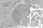 2026 absurd_res anthro balls bathroom big_butt biped bodily_fluids butt cum cum_dumpster cum_everywhere cum_on_balls cum_on_butt degradation ejaculation english_text excessive_cum excessive_genital_fluids faceless_anthro faceless_character faceless_male genital_fluids genitals glans glory_hole hi_res huge_butt huge_thighs humanoid_genitalia humanoid_penis hyper hyper_butt kiss_mark kiss_mark_on_balls kiss_mark_on_butt machine male messy monochrome musk nathyness penis photo prostitution protogen public_restroom restroom_stall signature solo sweat sweaty_butt tail tally_marks text thick_thighs through_wall toilet