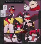 alcohol animal_humanoid anthro anus ass_up ball_lick balls beverage black_body black_fur boss_and_employee bow_tie butt butt_grab clothing comic deep_throat dialogue english_text erection felid felid_humanoid feline feline_humanoid fellatio fellatio_while_masturbating female ffm ffm_threesome french_kissing fur genitals grey_body grey_fur group group_sex hair hand_on_butt handjob handjob_while_masturbating handjob_while_sucking hat hazbin_hotel headgear headwear heart_(marking) heart_eyes heart_symbol hellaverse hi_res humanoid husk_(hazbin_hotel) huskettes_(hazbin_hotel) jealous kissing licking loveanddeer1 making_out male male/female mammal mammal_humanoid markings masturbation onomatopoeia oral oral_penetration orange_sclera penetration penile penis red_body red_fur red_hair sex slurp sound_effects sucking_tip suit tail text threesome tongue top_hat trio vein veiny_penis voyeur vulva waiter white_body white_fur wings