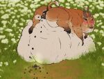 absurd_res alternative_fashion ambiguous_gender anatomically_correct animal_genitalia antelope backsack balls behind_another big_butt big_clitoris blush blushing_profusely bovid butt clitoris ear_blush eating eating_food eating_grass embarrassed english_text farting_at_viewer feces feces_pile female female_(lore) feral flower genitals herm hi_res intersex looking_at_viewer looking_back mammal matija_(shu_the_dragon) overweight overweight_ambiguous overweight_female overweight_feral overweight_intersex penis piercing plant punk rear_view saiga_antelope sapient scatplay small_penis solo solo_focus startle startled struggling text true_antelope uplifted vulva yonnixart