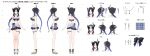  1girl absurdres asymmetrical_horns bikini bikini_skirt black_bikini black_hair blue_hair braid braided_ponytail breasts cleavage colored_inner_hair commentary curtained_hair english_commentary flower frilled_bikini frilled_skirt frills full_body grey_skirt hair_flower hair_ornament halterneck highres hololive hololive_english horn_flower horns jewelry kikinoki long_hair low_ponytail miniskirt mole mole_under_eye multicolored_hair multiple_views navel necklace nerissa_ravencroft nerissa_ravencroft_(summer) official_alternate_costume official_alternate_hairstyle ponytail purple_eyes reference_sheet sandals second-party_source skirt solo stomach swimsuit thigh_strap translation_request turnaround uneven_horns very_long_hair virtual_youtuber 