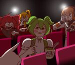  >_< 5girls :d a.i._voice adachi_rei akita_neru beans black_sleeves blue_nails blush_stickers can canned_food closed_eyes commentary detached_sleeves drill_hair english_commentary fingernails food food_on_face fork gigadraws green_hair grin hatsune_miku headlamp holding holding_can holding_fork jacket kasane_teto kasane_teto_(utau) laughing long_hair looking_at_another meme movie_theater multiple_girls necktie open_mouth orange_hair pea_pod pointing pointing_at_another red_eyes red_hair red_nails shirt short_hair smile this_nigga_eating_beans_(meme) twin_drills upper_body utau vocaloid voiceroid voicevox wheeze_emoji white_jacket white_shirt xd yellow_eyes yellow_necktie zundamon 