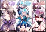  1boy 3girls absurdres bare_shoulders black_dress black_flower black_gloves blue_dress blue_eyes blue_hair blush breasts breasts_out brown_hair cerydra_(honkai:_star_rail) chess_piece commentary crown detached_sleeves doggystyle dress earrings english_commentary english_text evernight_(honkai:_star_rail) finger_in_another's_mouth flower gloves hair_between_eyes hair_flower hair_intakes hair_ornament hat herta_(honkai:_star_rail) hetero highres holding holding_chess_piece honkai:_star_rail honkai_(series) instant_loss jewelry jimpu6 key key_necklace long_hair long_sleeves looking_at_viewer march_7th_(honkai:_star_rail) mini_crown missionary multicolored_hair multiple_girls necklace nipples one_breast_out pantyhose penis pink_hair pov pov_hands purple_eyes pussy red_eyes sex sex_from_behind shirt skott_(honkai:_star_rail) smile smug the_herta_(honkai:_star_rail) thigh_strap torn_clothes torn_pantyhose uncensored white_hair wings witch_hat x_hair_ornament 