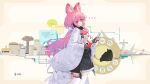  ... 1girl :o absurdres animal_ears antique_phone arknights arrow_(symbol) black_skirt chinese_commentary coat commentary corded_phone cowboy_shot cradling_phone fingerless_gloves flower fur-trimmed_skirt fur_trim gloves hair_flower hair_intakes hair_ornament hairclip highres holding infection_monitor_(arknights) long_hair multiple_hairclips open_mouth phone pink_eyes pink_hair red_gloves red_pupils skirt solo standing talking_on_phone thighhighs thumpy_(arknights) watchdog_rol_(y1104280730) white_coat white_flower white_thighhighs wide_sleeves 