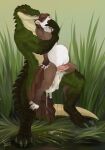  2019 alligator alligatorid anal anal_penetration anthro anthro_on_anthro anthro_penetrated anthro_penetrating anthro_penetrating_anthro balls big_balls bodily_fluids brown_body brown_fur brown_hair crocodilian cum cum_drip cum_in_ass cum_inflation cum_inside cum_on_balls cum_on_ground cum_on_own_balls cum_on_own_penis cum_on_penis cum_on_self dated domestic_ferret dripping duo erection excessive_saliva eyes_closed famir_(artist) finger_in_mouth fluffy fluffy_tail fur genital_fluids genitals grass green_body hair hi_res huge_balls humanoid_genitalia humanoid_penis inflation male male/male male_penetrated male_penetrating male_penetrating_male mammal mouth_play mustela mustelid musteline narrowed_eyes nude open_mouth orange_sclera penetration penis pink_penis plant reptile saliva scalie sex sharp_teeth signature size_difference standing teeth three-quarter_view true_musteline white_body white_fur yellow_balls yellow_body yellow_eyes 
