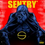  album_cover album_cover_redraw cape cover covering_face covering_own_eyes covering_own_mouth derivative_work euliupote highres long_hair marvel muscular muscular_male parental_advisory red_background red_eyes sentry_(marvel) starboy_(the_weeknd) the_weeknd thunderbolts_(movie) 