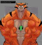 2026 abs absurd_res alien anthro appoplexian barazoku ben_10 biceps big_muscles big_pecs black_stripes cartoon_network deltoids english_text eyebrows felid feline flexing fur green_eyes grin grinning_at_viewer hi_res huge_arms huge_muscles huge_pecs its_coldpizza male mammal muscular muscular_anthro muscular_male omnitrix orange_body orange_fur pantherine pecs rath_(ben_10) sharp_teeth smile smiling_at_viewer solo stripes teeth text thick_arms tiger trapezius vein veiny_muscles