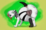 absurd_res animal_genitalia animal_vulva anus bailey_(darkelement) big_butt big_vulva black_body black_fur bodily_fluids butt canid canine canine_genitalia canine_vulva canis dalmatian domestic_dog female feral fur genitals glowing glowing_eyes green_eyes hi_res huge_filesize jewelry looking_back mammal presenting presenting_hindquarters presenting_vulva ring_(jewelry) shaking_butt solo tail udbebu vulva white_body wide_hips