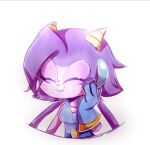 9arle9 anthro aquatic aquatic_dragon black_nose blue_clothing blue_gloves blue_handwear clothing dragon eyelashes eyes_closed female freedom_planet galaxytrail gloves hair hand_on_cheek handwear horn long_hair low_res mythological_creature mythological_scalie mythology purple_hair sash_lilac scalie simple_background solo twintails_(hairstyle) white_background