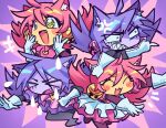 2026 4_fingers 5_fingers :3 ahoge angry animal_humanoid bangs bar_emanata bell_accessory blush blush_lines bottomwear clenched_teeth clothed clothed_female clothed_humanoid clothing colored cross-popping_vein cute_fangs deltarune digital_drawing_(artwork) digital_media_(artwork) emanata eyebrows eyelashes eyes_closed fangs felid felid_humanoid feline feline_humanoid female fingers fully_clothed fully_clothed_female fully_clothed_humanoid gesture gloves group hair hand_gesture handwear happy heart_necklace humanoid irritable_ghost_(deltarune) joyful mad_mew_mew mammal mammal_humanoid mew_mew_(undertale) middle_finger multiple_poses neoulnul open_mouth pink_(deltarune) pink_hair portrait pose purple_hair rosy_cheeks sad shaded sharp_teeth side_bangs skirt teeth three-quarter_portrait undertale_(series)