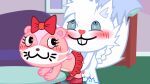  animated anthro duo female friends giggles giggles_(htf) happy happy_tree_friends hi_res male male/female nemao plant snowers snowers_(fan_character) tree 
