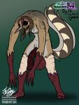 absurd_res animal_genitalia animal_penis avian balls bird breasts clothing colored_nails demon dirty disguise distorted equine_genitalia equine_penis evil_face evil_grin eyeshadow feathers frooby genitals hair hi_res horror_(theme) humanoid lipstick long_hair long_limbs lyrebird makeup male monster nails nipples oscine passerine penis red_body red_skin saggy_balls skinsuit skinwalker smile solo spine tail tail_feathers teeth tight_clothing torn_skin vein veiny_arms veiny_balls veiny_muscles veiny_penis