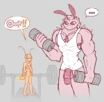 animal_humanoid antennae_(anatomy) anthro armpit_hair arthropod arthropod_humanoid big_penis body_hair bottomless casual_exposure casual_nudity chest_hair circumcised circumcision_scar clothed clothing duo exercise eye_roll fluffy genital_scar genitals glans hi_res humanoid infernal-buck insect insect_humanoid insect_wings lepidopteran male male/male moth mouthless muscular penis penis_size_difference public public_nudity scar size_difference slim small_penis small_waist weightlifting wings workout