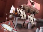 anal aroused bdsm blush bodily_fluids bondage bound breeding_mount chain chained cock_gag collar dragon ejaculation electroejaculation erection feral fucking_machine gag harness hi_res immobilization machine male milking_machine multiple_orgasms muzzle_(object) muzzled mythological_creature mythological_scalie mythology nanori-chan orgasm overstimulation raised_tail restraints scalie seti suspension tagged tail training wings_tied