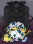 absurd_res ahegao anthro aquatic asphyxiation black_body black_fur blue-ringed blush cephalopod choking clothing coleoid dominant dress duo felid female flat_chested from_behind_position fur goryguillo hi_res horus_wild interspecies interspecies_domination lion looking_pleasured male male/female mammal markings mollusk muscular muscular_anthro muscular_male octopodiform octopus pantherine sex size_difference size_play speech_bubble spots spotted_markings vog