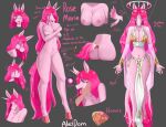  aleidom anthro big_breasts breasts butt equid equine female genitals hair hi_res horn mammal navel navel_piercing piercing pink_body pink_hair pussy tongue tongue_out unicorn 