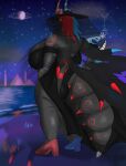 absurd_res antennae_(anatomy) anthro arthropod beach big_breasts breasts clothing cybernetics dress female generation_4_pokemon generation_5_pokemon giratina hi_res hybrid insectoid_abdomen izanami_(covenant) keyboard legendary_pokemon machine night nintendo overweight pokemon pokemon_(species) scolipede shadow slightly_chubby speaker synthwave syringe_claws