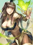  1girl armpits black_hair breasts cleavage fire fire_emblem fire_emblem_heroes hair_ornament highres large_breasts lips liszodow long_hair looking_at_viewer nail solo tharja_(fire_emblem) very_long_hair 
