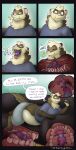  2022 anthro belly big_belly bodily_fluids chinchilla chinchillid comic domestic_ferret fluffy hi_res internal male mammal mawplay muffin_(themuffinly) mustela mustelid musteline open_mouth rodent saliva squish teeth themuffinly tongue true_musteline vore 