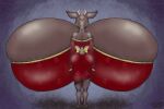  anthro antlers asian_clothing bare_shoulders big_breasts big_butt braided_hair breasts brown_body butt cervid clothing east_asian_clothing female footwear hair horn huge_breasts huge_butt hyper hyper_breasts japanese_clothing kimono mammal rear_view sandwichmaykr simple_background solo tight_clothing 