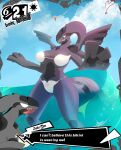  angry anthro atlus bikini clothing dragon english_text female generation_3_pokemon generation_5_pokemon hi_res legendary_pokemon megami_tensei megami_tensei_persona nintendo parody pokemon pokemon_(species) reshiram riddleheart solo standing swimwear text video_games water wave wingull zekrom 