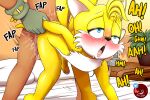  3:2 anal anal_penetration canid canine dexstar duo edit fan_character fox genitals hi_res male male/male mammal miles_prower moan penetration penis sega sonic_the_hedgehog_(series) young 