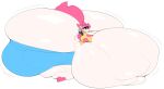  2022 absurd_res anthro belly big_belly big_butt biped boxmingle butt digital_media_(artwork) eeveelution eyewear generation_6_pokemon glasses hi_res huge_butt hyper hyper_belly hyper_butt male nintendo overweight overweight_anthro overweight_male phone pokemon pokemon_(species) simple_background smile solo sylveon thick_thighs velvet_(atsuineko) video_games wide_hips 