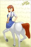  centaur centauress monster_girl pussy red_hair teen 