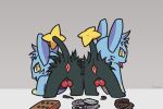 2026 anus ass_to_ass backsack ballbusting balls black_body black_fur blue_body blue_fur bouncing_balls brat_taming butt butt_squish butt_tuft cheek_tuft cock_and_ball_torture duo facial_tuft feral fur fuzzo generation_4_pokemon genital_torture genitals grey_background head_tuft hi_res hip_to_hip looking_back male male/male markings masochism multicolored_body nintendo open_mouth open_smile paddle pain pokemon pokemon_(species) presenting presenting_balls presenting_hindquarters raised_tail rear_view reddened_scrotum shinx simple_background smile squish suffering swollen_balls tail tongue tongue_out tuft two_tone_body yellow_markings zip_tie