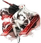  1girl abyssal_ship airfield_princess akira_(kadokawa) ankle_boots bare_legs boots breasts covered_navel full_body gloves horns kantai_collection leotard long_hair mechanical_arms medium_breasts official_art open_mouth red_eyes runway simple_background single_mechanical_arm sleeveless solo spiked_boots third-party_source transparent_background turtleneck turtleneck_leotard very_long_hair white_boots white_gloves white_hair white_leotard 