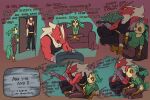 2025 anthro biped black_clothing blaziken blue_eyes bottomwear bracelet brown_eyes byron_(vonepitaph) clothed clothed_male clothing comic crt dialogue digital_media_(artwork) digitigrade eeveelution electronics english_text furniture generation_3_pokemon generation_4_pokemon hand_in_pocket hi_res jewelry kale_(vonepitaph) leafeon male male_anthro nintendo on_sofa pants pockets pokemon pokemon_(species) red_body shirt simple_background sitting sitting_cross-legged sitting_on_sofa sofa tail television text topwear vonepitaph watching_television