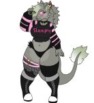 alternative_fashion angiexx_art anthro belly blue_eyes blush blush_lines boots bottomwear cheek_tuft choker claws clothing denim denim_bottomwear denim_clothing ear_tuft eyewear facial_tuft female fishnet_clothing fishnet_legwear fluffy footwear full-length_portrait fur glasses grey_body grey_fur hair head_tuft in_clothes jeans jewelry legwear lipstick makeup multicolored_body mythological_creature mythological_scalie mythology necklace novabeast pants pawpads pink_clothing portrait posing_for_picture round_glasses scalie shaded sharp_eyes shoes short_female shorts simple_background simple_coloring simple_shading solo stockings straps tail tail_tuft thick_thighs tinted tinted_eyewear tinted_glasses torn_bottomwear torn_clothing torn_jeans torn_pants tuft white_background