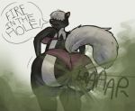 anthro big_breasts big_butt bra breasts butt clothing dialogue dreamworks english_text fart fart_cloud fart_fetish farting_at_viewer female fur gas gassy hair hair_over_eye hi_res huge_butt mammal mephitid open_mouth over_the_hedge panties skunk sodiux solo sound_effects speech_bubble stella_(over_the_hedge) striped_body striped_fur stripes tail talking_to_viewer text underwear wide_hips