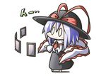  aoblue blush hat nagae_iku ribbon solo touhou 