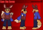 absurd_res anthro eevee generation_1_pokemon hi_res male nintendo pokemon pokemon_(species) sam_(exl-sam) solo unknown_artist