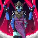 1:1 4_arms after_transformation antennae_(anatomy) anthro arm_spikes arthropod blue_arms blue_eyes brown_hair circe_(pankallisti) clothing eyewear female glasses hair hi_res insect insect_wings legwear looking_at_viewer multi_arm multi_limb neck_tuft pattern_clothing pattern_legwear pattern_thigh_highs shoulder_spikes solo spikes spikes_(anatomy) stargazer_bp striped_clothing striped_legwear striped_thigh_highs stripes thigh_highs tuft wearing_glasses wings