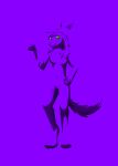  4_toes 5_fingers absurd_res anthro bottomless bottomless_anthro bottomless_female breasts canid canine clothed clothing elbow_tuft featureless_breasts featureless_crotch feet female fingers fox green_eyes hand_on_hip hi_res hip_fuft inner_ear_fluff kinipshun lineless looking_at_viewer mammal michelle_(kinipshun) monotone_background navel shaded simple_background smile solo standing toes topless topless_anthro topless_female tuft 