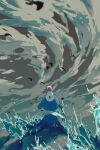  :o cloud commentary head_back highres looking_up no_humans open_mouth outdoors pokemon pokemon_(creature) popplio rock sky solo symbol-only_commentary water wulie_errr 
