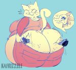  anthro belly big_belly big_butt blush bodily_fluids bottomwear bottomwear_down butt chat clothed clothing clothing_pull crocodile crocodilian crocodylid denim denim_clothing domestic_cat felid feline felis female fur hand_on_butt hi_res huge_butt jeans kafrizzzle looking_away mammal morbidly_obese morbidly_obese_female obese obese_anthro obese_female overweight overweight_anthro overweight_female pants pants_down partially_clothed rear_view reptile scalie solo speechless sweat thick_thighs 