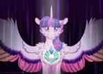  equid equine feathered_wings feathers friendship_is_magic fur hair hi_res horn inuhoshi-to-darkpen long_wings mammal my_little_pony pink_body pink_fur purple_eyes purple_hair twilight_sparkle_(mlp) winged_unicorn wings 