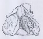  abdominal_bulge after_vore ambiguous_gender ass_up belly big_belly felid feral feral_pred feral_prey group lion looking_at_viewer male male_pred mammal mane pantherine thatgryphonguy traditional_media_(artwork) vore 