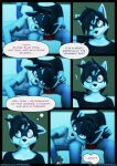  3d_(artwork) anthro black_hair blockage_(layout) blue_body blue_fur bottomwear brother brother_and_sister clothed clothing comic comic_panel denim denim_clothing digital_media_(artwork) duo duo_focus english_text felix_(striped_sins) female fur furniture group hair head_on_lap hi_res jeans living_room male mammal markings night on_lap pants procyonid purple_eyes raccoon ryder_(striped_sins) sibling sister sofa speech_bubble stairs striped_markings striped_sins striped_tail stripes tail_markings text texting url willitfit yellow_eyes 