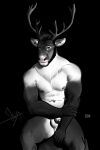  abs anthro balls bgn biceps capreoline cervid fur genitals hair hi_res horn humanoid_genitalia humanoid_penis looking_at_viewer male mammal muscular muscular_anthro muscular_male nipples nude pecs penis red_nose reindeer rudolph_the_red-nosed_reindeer simple_background solo 